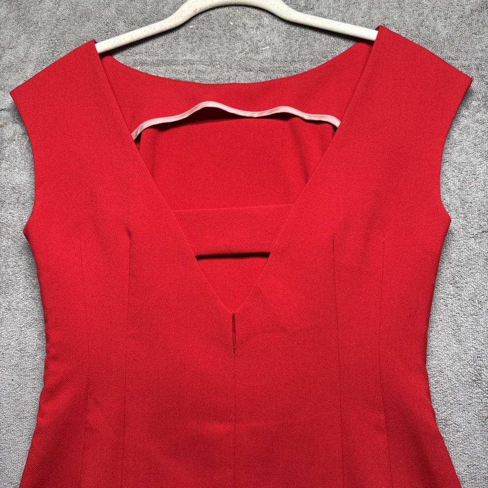 Maeve Anthropologie Red‎ Sleeveless Sheath Dress Women's 6 Date Night Party - Picture 6 of 7